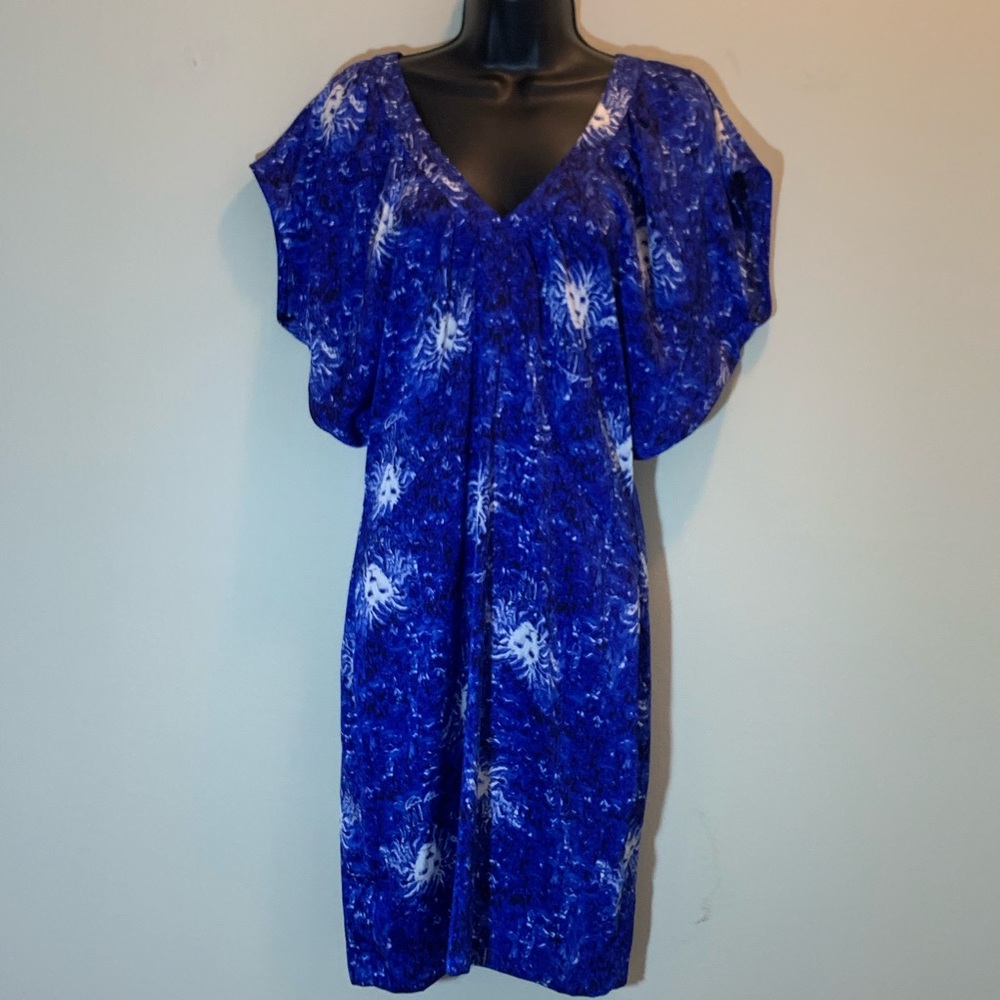 Lion Face Abstract Art Print Dolman Sleeve Dress